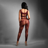 Fantasy Lingerie Sheer Fantasy Undivided Attention Body Stockings Burgundy Body Stockings